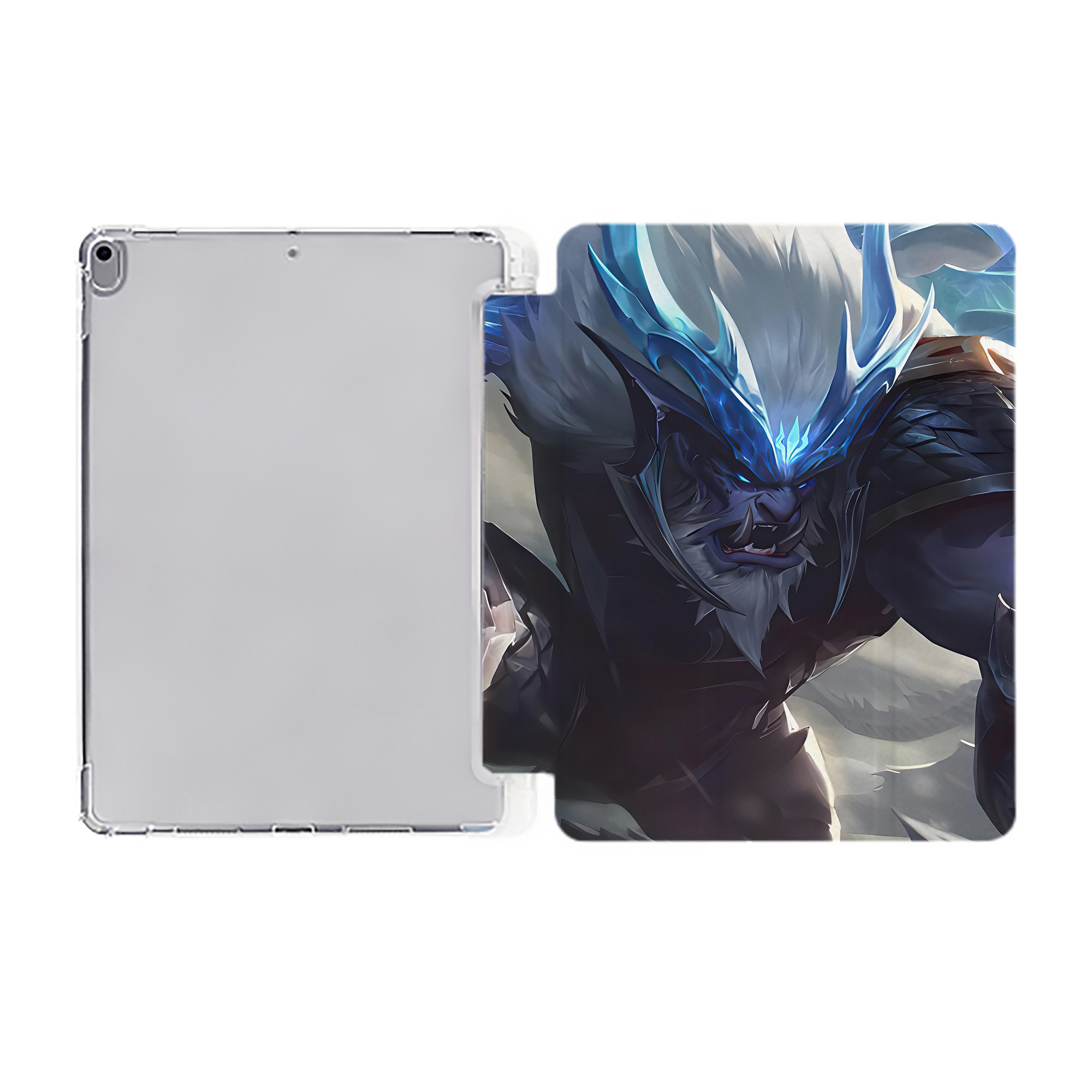 （画像用） リーグ・オブ・レジェンド League of Legends LOL IPad ケース ペン収納付き 三つ折りスタンド PUレザー×シリコン 対応機種9.5/10.5/10.9インチ